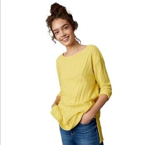 Anthropologie Maeve Yellow Devine Sweater Size XS